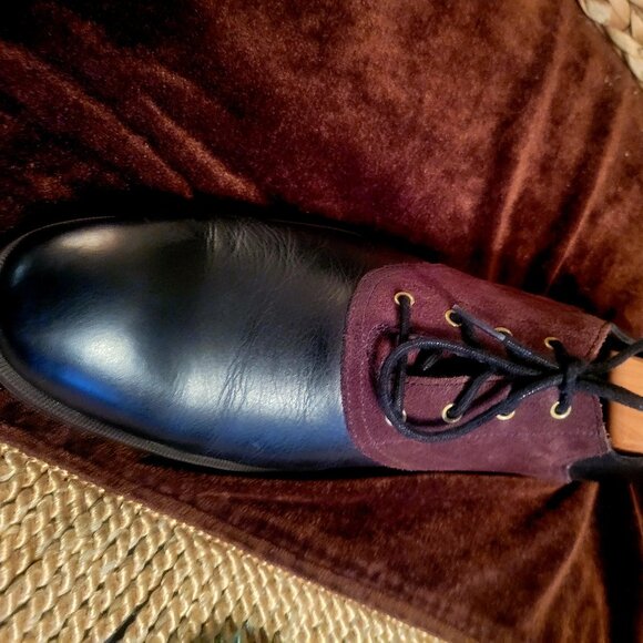 Cole Haan Mens  Black/ Brown Suede Copely Oxford - Picture 3 of 7